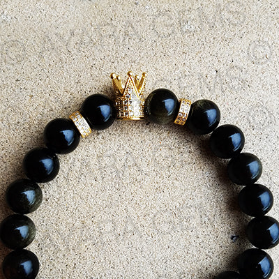 Royal Crown Micro Pave CZ Bead