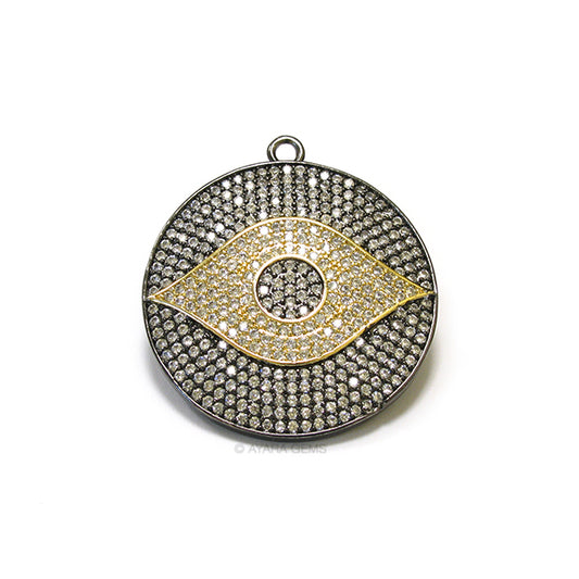 Evil Eye Micro Pave CZ Pendant