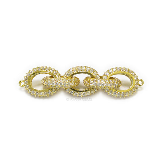 Five Links Connector Micro Pave CZ