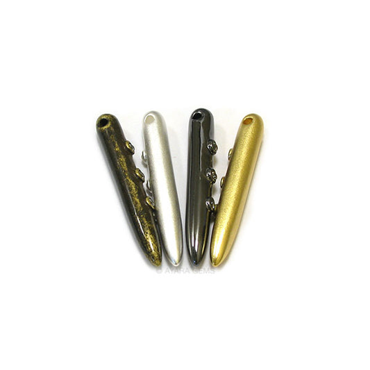 Spike Pendant with CZ, 38mm