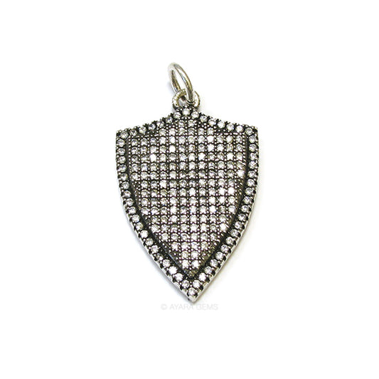 Shield Micro Pave CZ Pendant