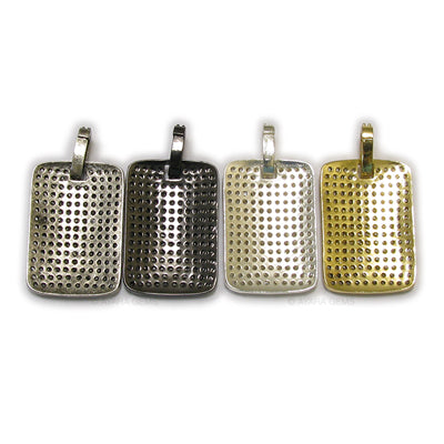 Dog Tag Micro Pave CZ Pendant