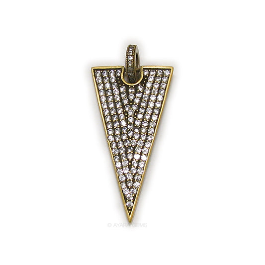 Triangle Micro Pave CZ Pendant with Bail