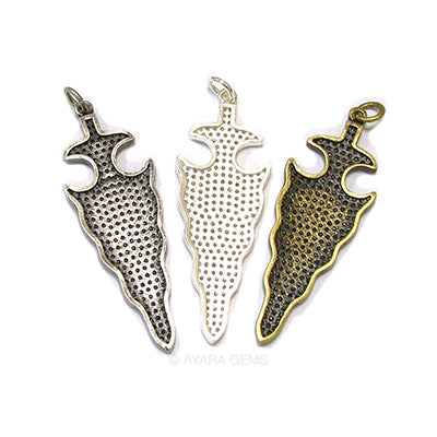 Arrowhead Micro Pave CZ Pendant, 46mm