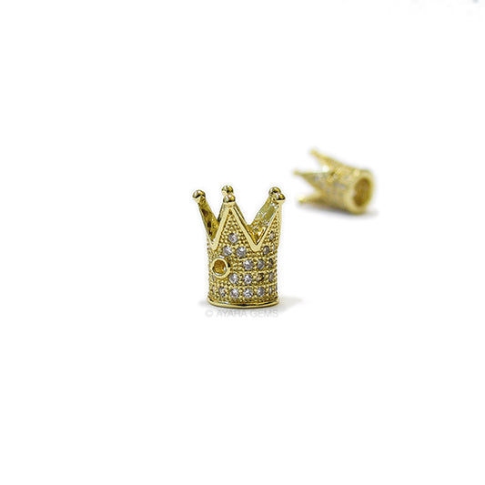 Royal Crown Micro Pave CZ Bead