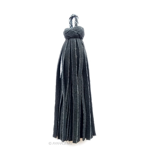 Real Suede Tassel - Black