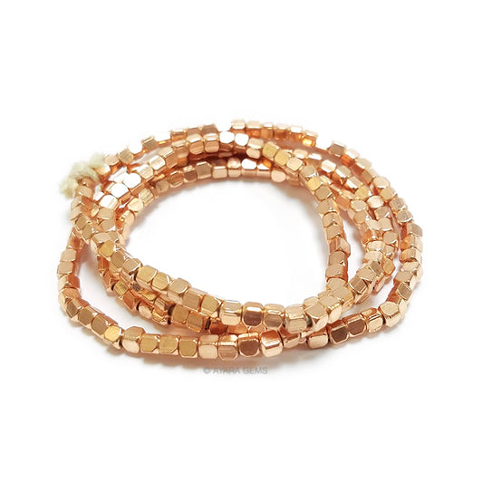 Brass 3mm Square Soft Corners - Copper