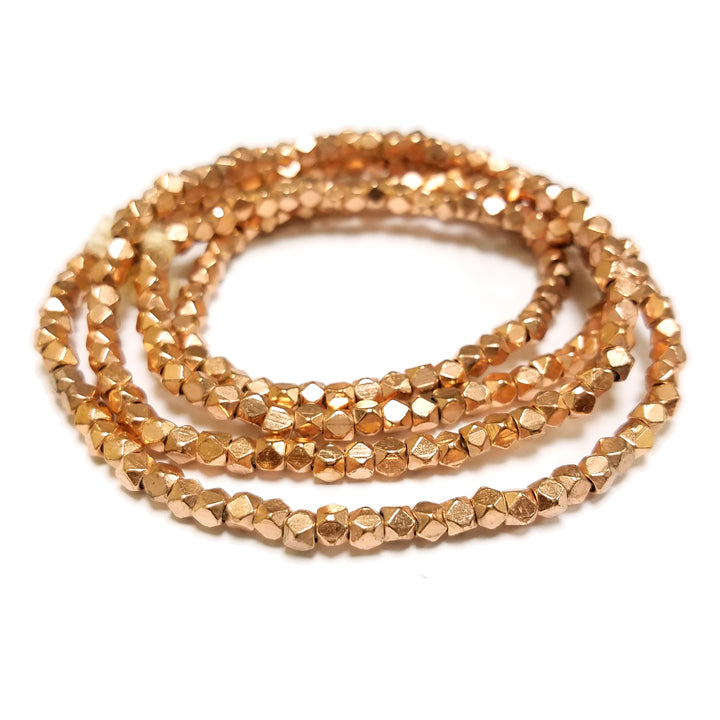 Brass 2.5mm Cornerless Cube Bead Copper