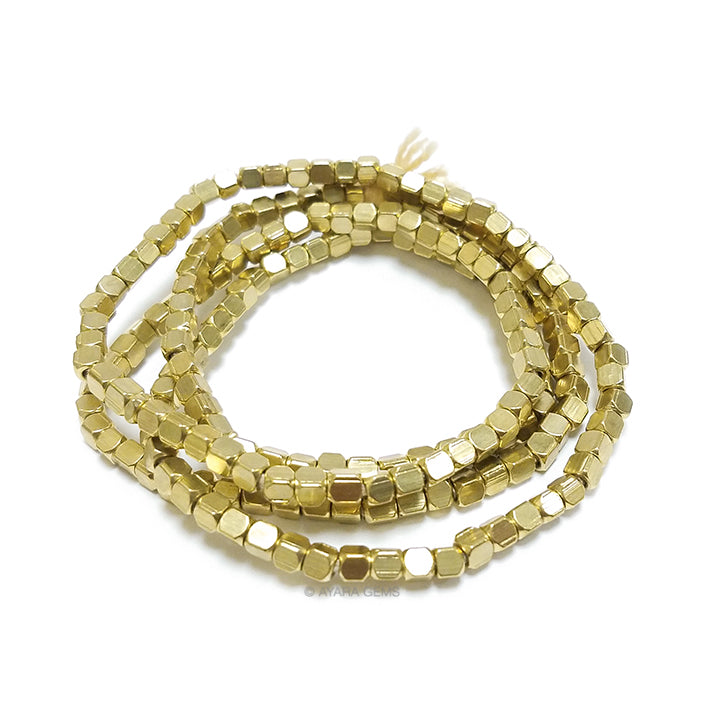 Brass 3mm Square Soft Corners - Gold