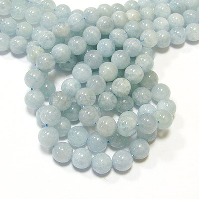 Aquamarine 8mm Round Bead Strand