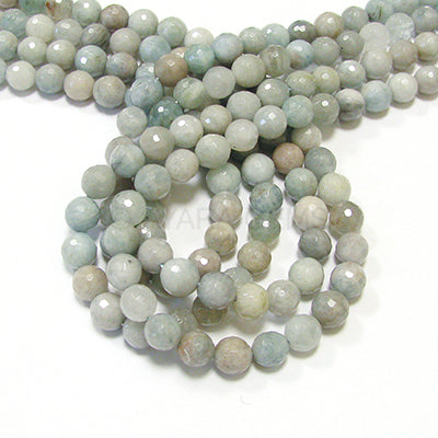 Aquamarine Beads, Natural, 8mm Round