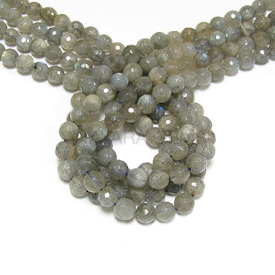 Labradorite 10mm Faceted Round Bead Strand