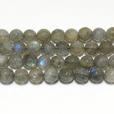 Labradorite 8mm Faceted Round Bead Strand