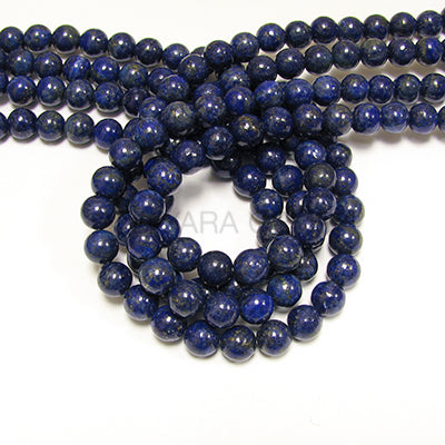 Lapis 8mm Round Bead Strand – AyaraGems