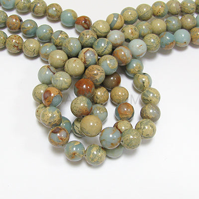 Aqua Terra Jasper 10mm Round Bead Strand