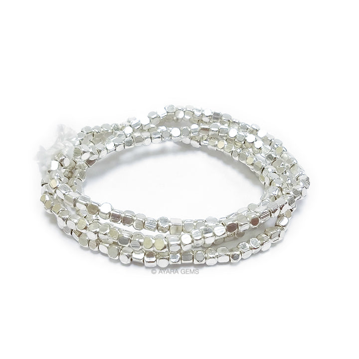 Brass 3mm Square Soft Corners - Silver