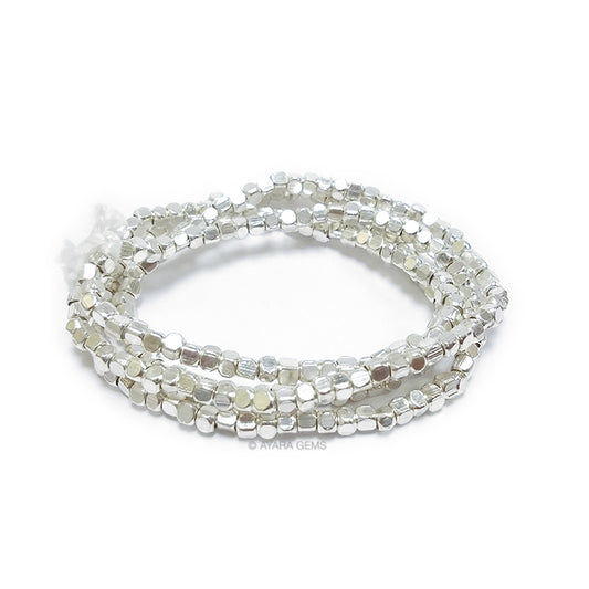 Brass 3mm Square Soft Corners - Silver