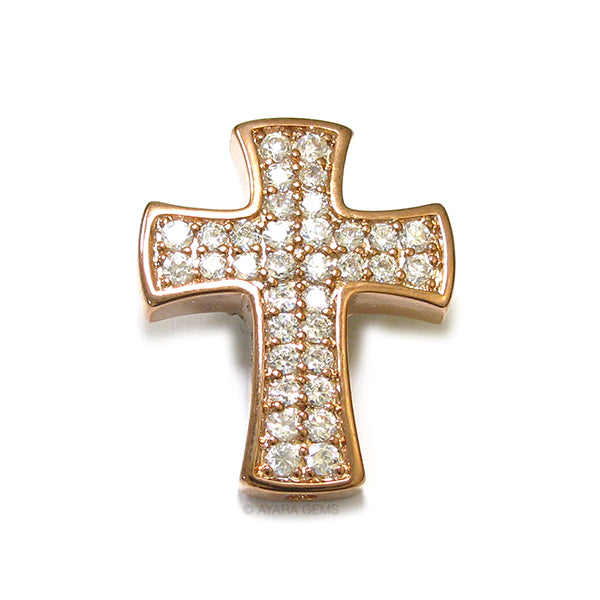 Cross Spacer Micro Pave CZ Bead