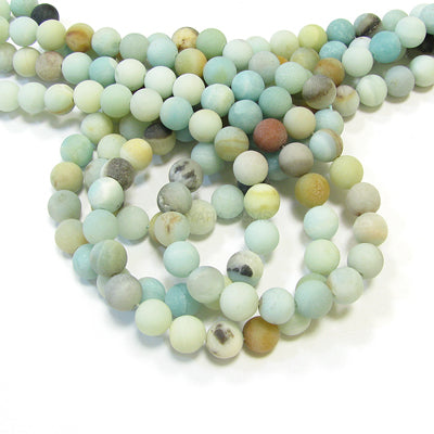 Matte Amazonite 8mm Round Bead Strand