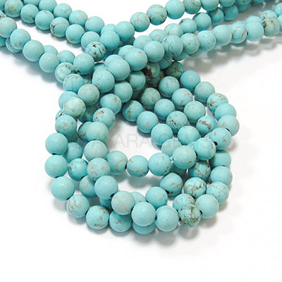 Matte Turquoise 12mm Round Bead Strand