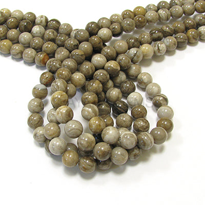 Brown Jasper 10mm Round Bead Strand