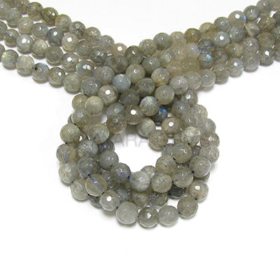 Labradorite 4mm Faceted Round Bead Strand