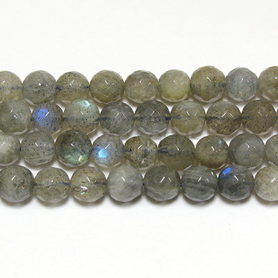 Labradorite 4mm Faceted Round Bead Strand