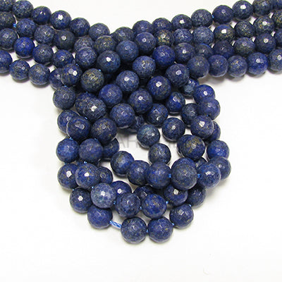 Lapis 6mm Faceted Round Bead Strand