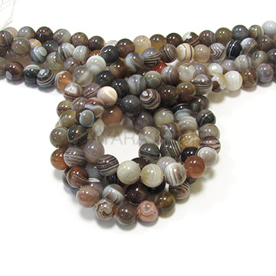 Botswana Agate 10mm Round Bead Strand