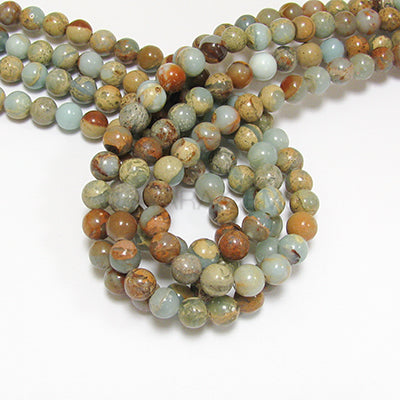 Aqua Terra Jasper 6mm Round Bead Strand